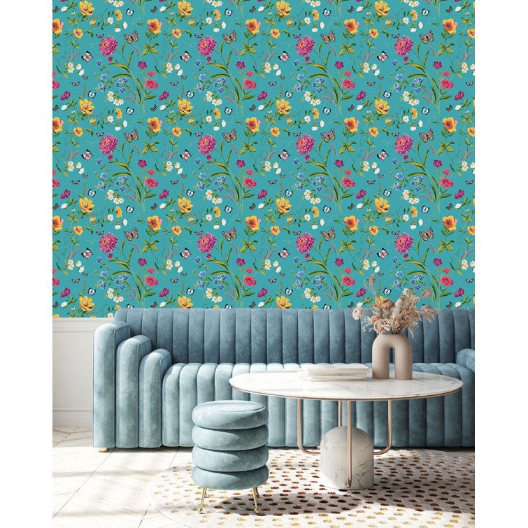 Red Barrel Studio® Peel & Stick Floral Wallpaper Wayfair
